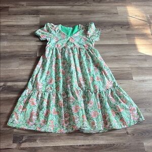 TCEC Floral Puff Sleeve Tiered Dress | Size‎ L | Cottagecore Garden Party Vibes